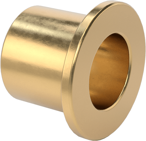 954 Yatak Bronzu Flanşlı Kovan Rulmanı, 3/8" Mil Çapı, 1/2" Uzunluk, 11/16" Flanş Dış Çapı