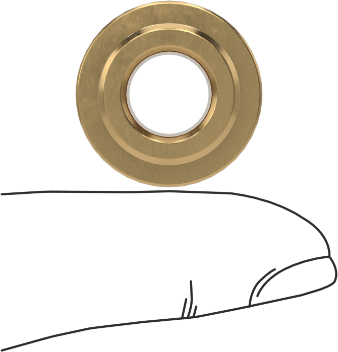 954 Yatak Bronzu Flanşlı Kovan Rulmanı, 3/8“ Mil Çapı ve 5/8” Gövde İç Çapı, 1/2" Uzunluk