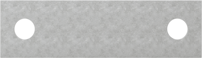 Plaka, 1/4“-20 Diş Boyutu Galvanizli Çelik U-Cıvata için 2-5/8” Uzunluk