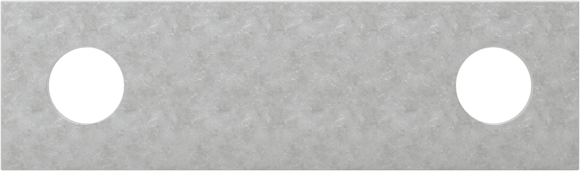 5/16"-18 Dişli Boyutlu Plaka, 1-1/2" İç Çaplı Galvanizli Çelik U-Cıvata
