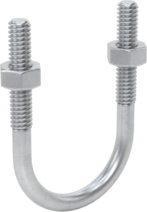 Galvanizli Çelik U Cıvatası, 1/4"-20 Diş Boyutu, 1-1/4" ID