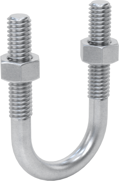 Galvanizli Çelik U Cıvatası, 5/16"-18 Diş Boyutu, 1" ID