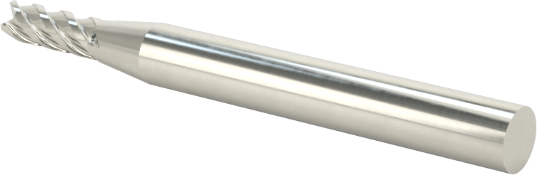 Hızlı Kesim Karbür Kare Uçlu Freze, Alüminyum için, Pirinç ve Bronz, 4 Yiv, 4 mm Freze Çapı