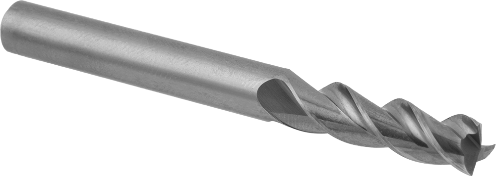 Hızlı Kesim Karbür Kare Uçlu Freze, Alüminyum için, Pirinç ve Bronz, 3 Oluk, 1/4" Freze Çapı