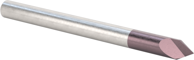Karbür Havşa, Torna Merkezi için, AlTiN Kaplamalı, 1 Yiv, 1/8" Gövde Çapı