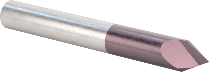 Karbür Havşa, Torna Merkezi için, AlTiN Kaplamalı, 1 Yiv, 1/4" Gövde Çapı