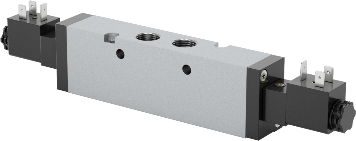 Elektrikli Hava Yön Kontrol Vanası, Eşzamanlı Çift Etkili, 3/8 NPT Dişi, 120V AC