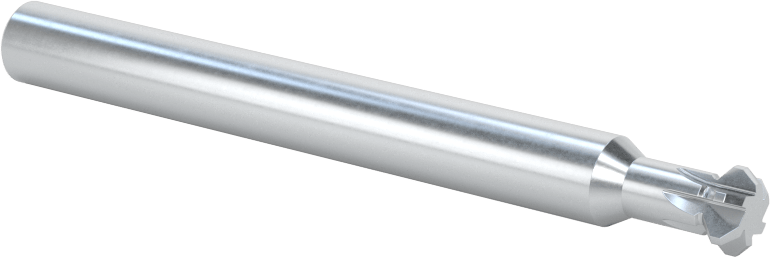 Karbür Çift Pahlı Parmak Frezesi, 0,240" Freze Çapı, 1/4" Boyun Uzunluğu