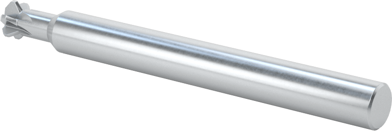 Karbür Çift Pahlı Parmak Frezesi, 0,240" Freze Çapı, 1/4" Boyun Uzunluğu