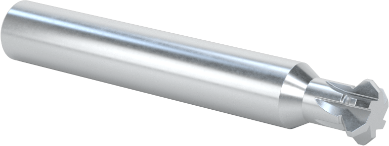 Karbür Çift Pahlı Parmak Frezesi, 0,360" Freze Çapı, 1/4" Boyun Uzunluğu
