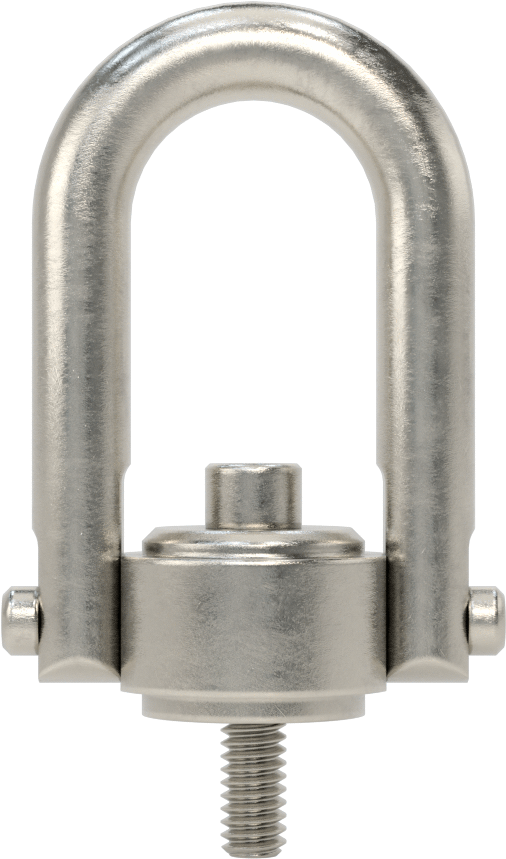 Kaldırma için 316 Paslanmaz Çelik Kaldırma Halkası, İşlenmiş, 1/4"-20 Diş Boyutu, 9/16" Diş Uzunluğu