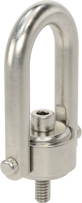 Kaldırma için 316 Paslanmaz Çelik Kaldırma Halkası, İşlenmiş, 1/4"-20 Diş Boyutu, 9/16" Diş Uzunluğu