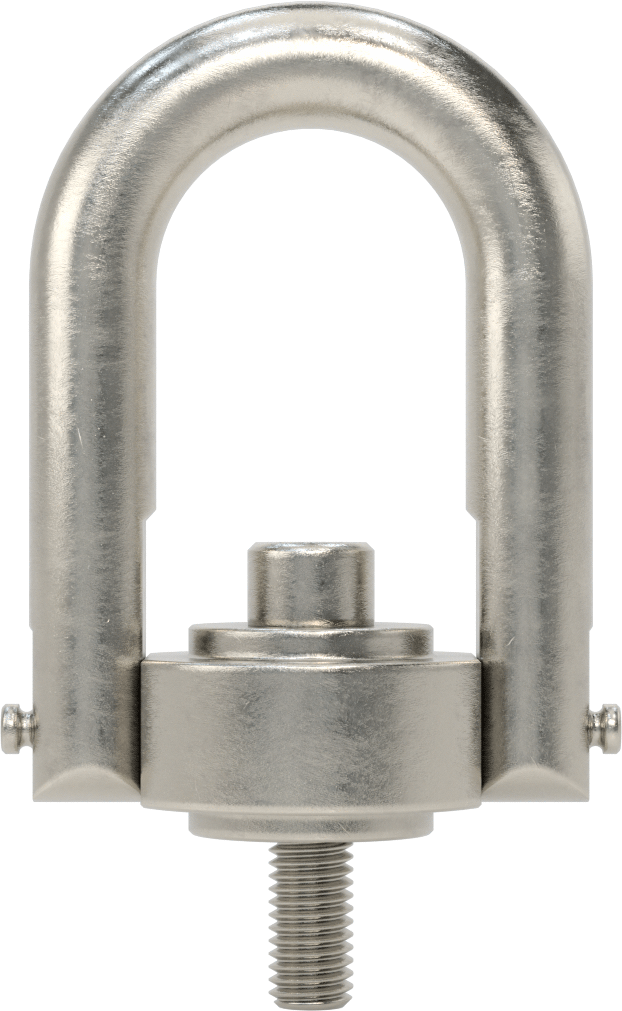 Kaldırma için 316 Paslanmaz Çelik Kaldırma Halkası, İşlenmiş, 1/2"-13 Diş Boyutu, 1" Diş Uzunluğu