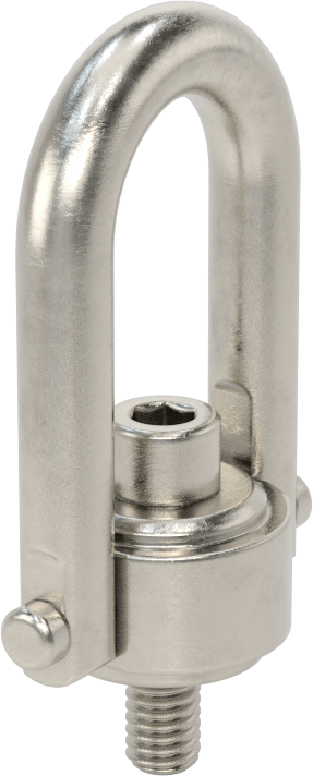 Kaldırma için 316 Paslanmaz Çelik Kaldırma Halkası, İşlenmiş, 5/16"-18 Diş Boyutu, 9/16" Diş Uzunluğu