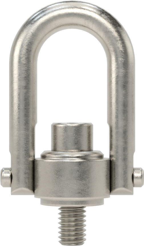 Kaldırma için 316 Paslanmaz Çelik Kaldırma Halkası, İşlenmiş, 3/8"-16 Diş Boyutu, 9/16" Diş Uzunluğu