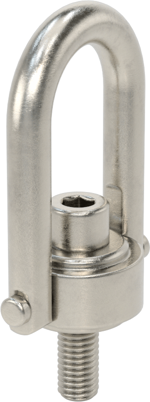 Kaldırma için 316 Paslanmaz Çelik Kaldırma Halkası, İşlenmiş, 1/2"-13 Diş Boyutu, 1-1/16" Diş Uzunluğu