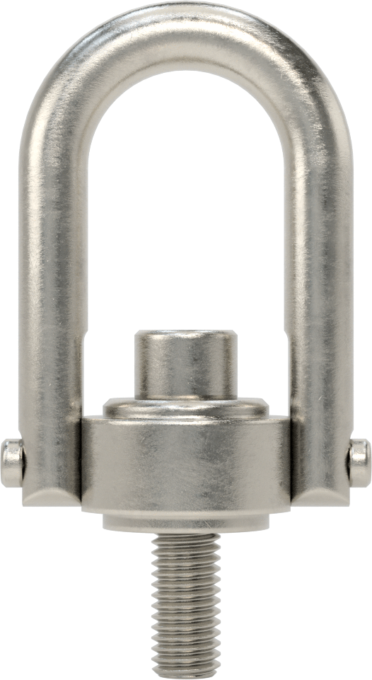 Kaldırma için 316 Paslanmaz Çelik Kaldırma Halkası, İşlenmiş, 1/2"-13 Diş Boyutu, 1-1/16" Diş Uzunluğu