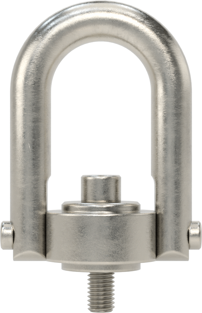 Kaldırma için 316 Paslanmaz Çelik Kaldırma Halkası, İşlenmiş, 1/2"-13 Diş Boyutu, 3/4" Diş Uzunluğu