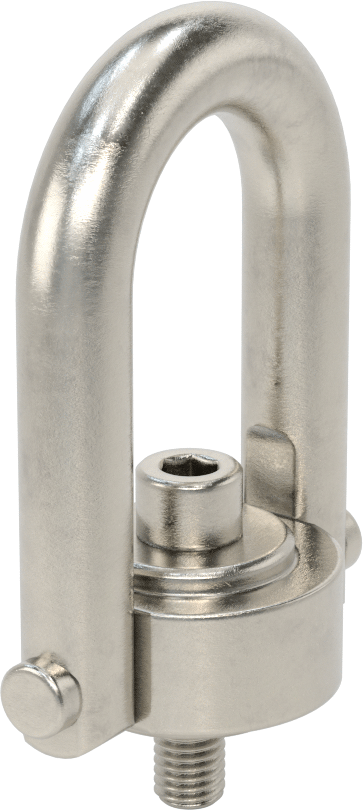 Kaldırma için 316 Paslanmaz Çelik Kaldırma Halkası, İşlenmiş, 1/2"-13 Diş Boyutu, 3/4" Diş Uzunluğu