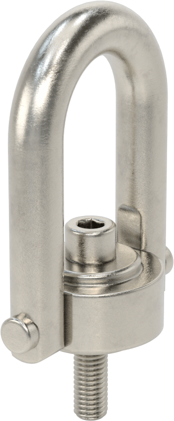 Kaldırma için 316 Paslanmaz Çelik Kaldırma Halkası, İşlenmiş, 1/2"-13 Diş Boyutu, 1-5/16" Diş Uzunluğu