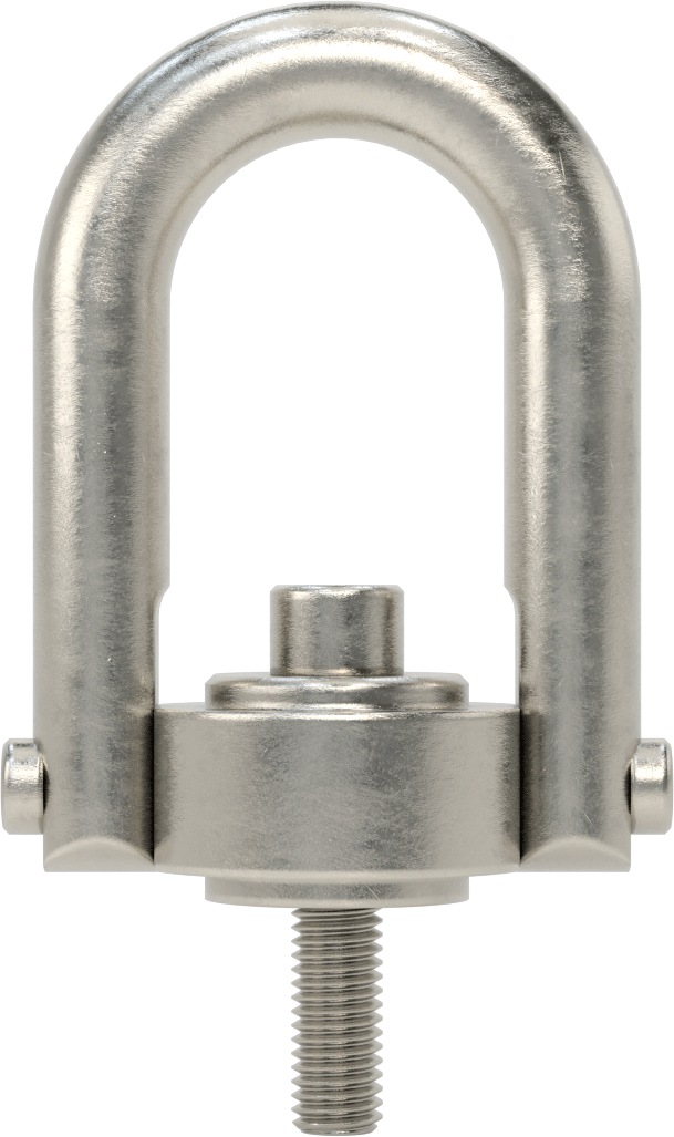 Kaldırma için 316 Paslanmaz Çelik Kaldırma Halkası, İşlenmiş, 1/2"-13 Diş Boyutu, 1-5/16" Diş Uzunluğu