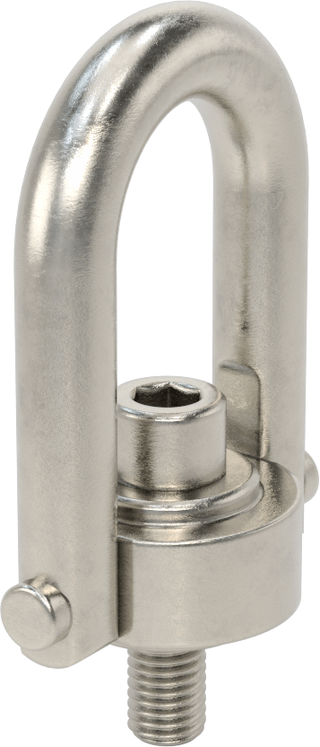 Kaldırma için 316 Paslanmaz Çelik Kaldırma Halkası, İşlenmiş, 5/8"-11 Diş Boyutu, 1-1/16" Diş Uzunluğu