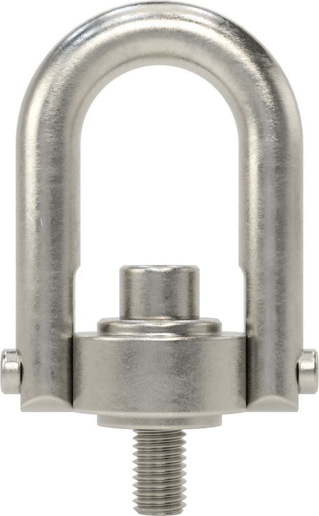 Kaldırma için 316 Paslanmaz Çelik Kaldırma Halkası, İşlenmiş, 5/8"-11 Diş Boyutu, 1-1/16" Diş Uzunluğu