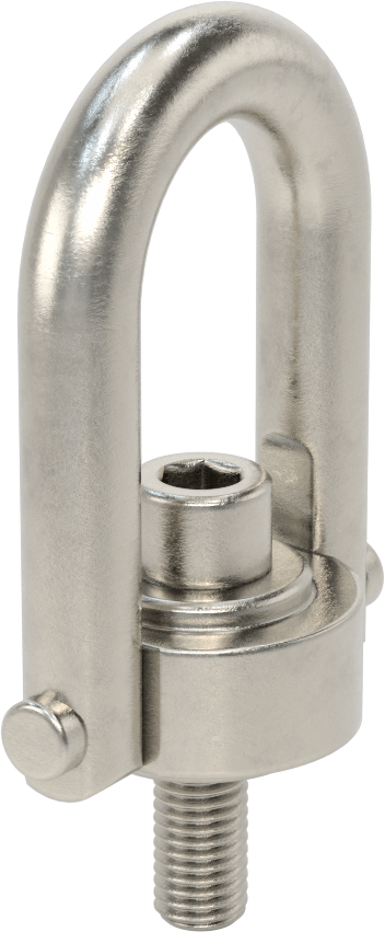 Kaldırma için 316 Paslanmaz Çelik Kaldırma Halkası, İşlenmiş, 5/8"-11 Diş Boyutu, 1-5/16" Diş Uzunluğu