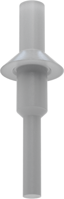 Flanşlı Çekmeli Yuvarlak Tapa, 9/32" iç çap için, 3/8" Yükseklik, 19/32" Flanş Çapı, Gri