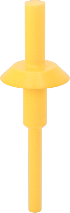 Flanşlı Çekmeli Yuvarlak Tapa, 3/16" İç Çap için, 3/8" Yükseklik, 9/16" Flanş Çapı