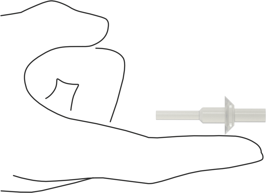 Flanşlı Çekmeli Yuvarlak Tapa, 9/32" iç çap için, 3/8" Yükseklik, 11/16" Flanş Çapı, Şeffaf