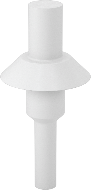 Flanşlı Çekmeli Yuvarlak Tapa, 13/32" İç Çap için
