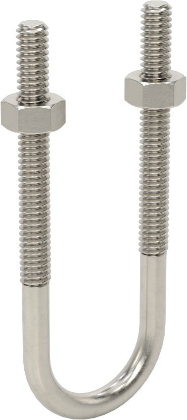 316 Paslanmaz Çelik U Cıvatası, 1/4"-20 Diş Boyutu, 15/16" ID