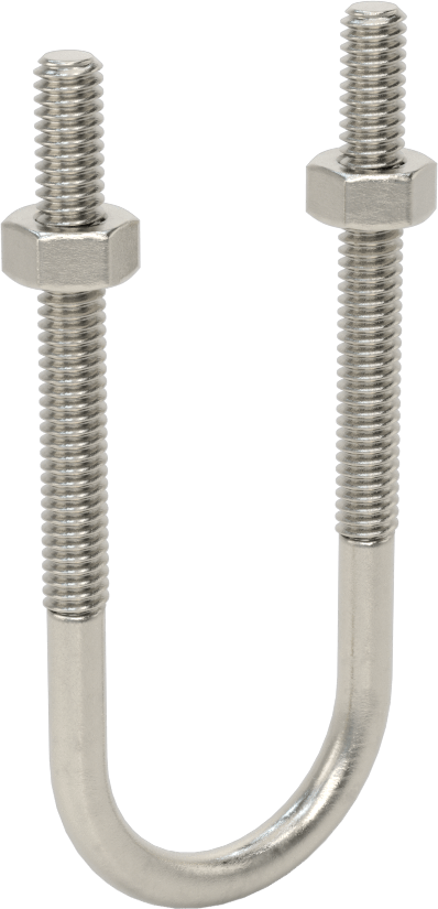 316 Paslanmaz Çelik U Cıvatası, 1/4"-20 Diş Boyutu, 1-1/8" ID