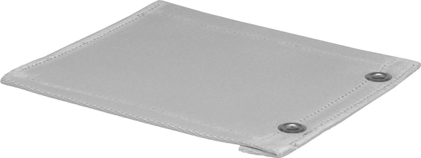 Kıvılcım ve Isıya Dayanıklı Ped, Ağır Hizmet Tipi Silika Kumaş, 8“ Genişlik x 10” Uzunluk