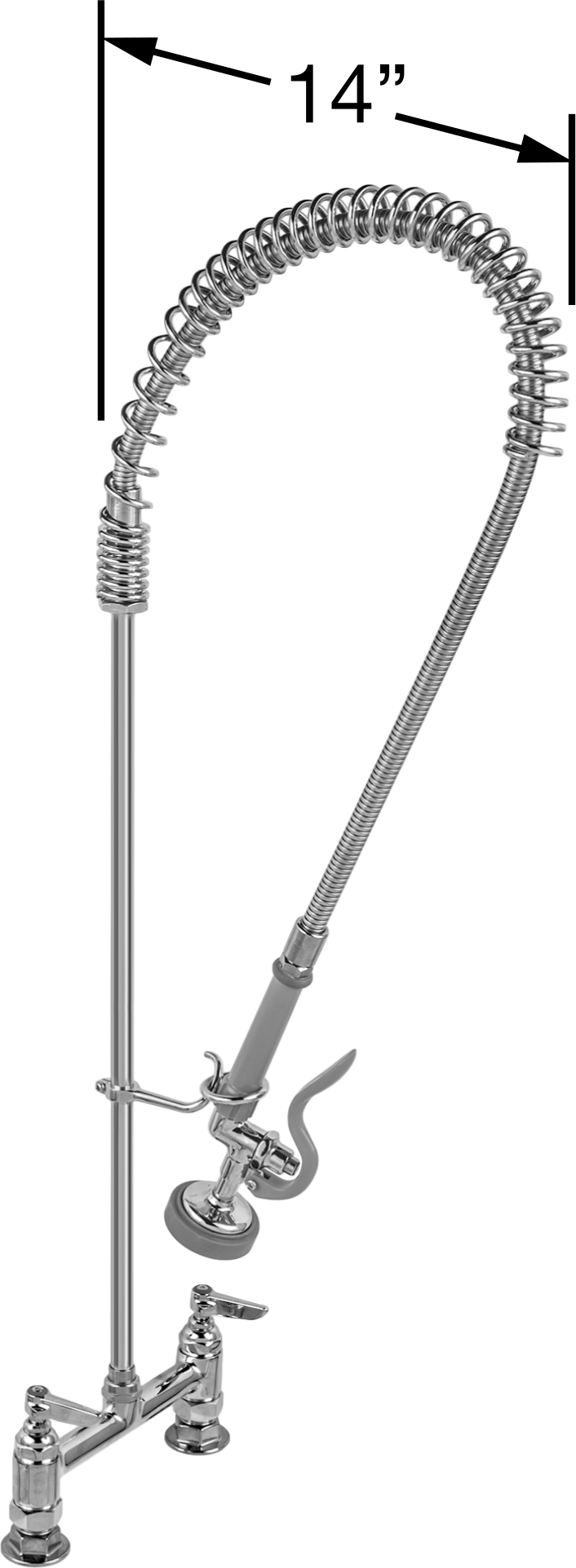 Yıkanabilir Püskürtücü, İki adet 1/2 NPT Arka Giriş ile, 34-1/2" Yükseklik