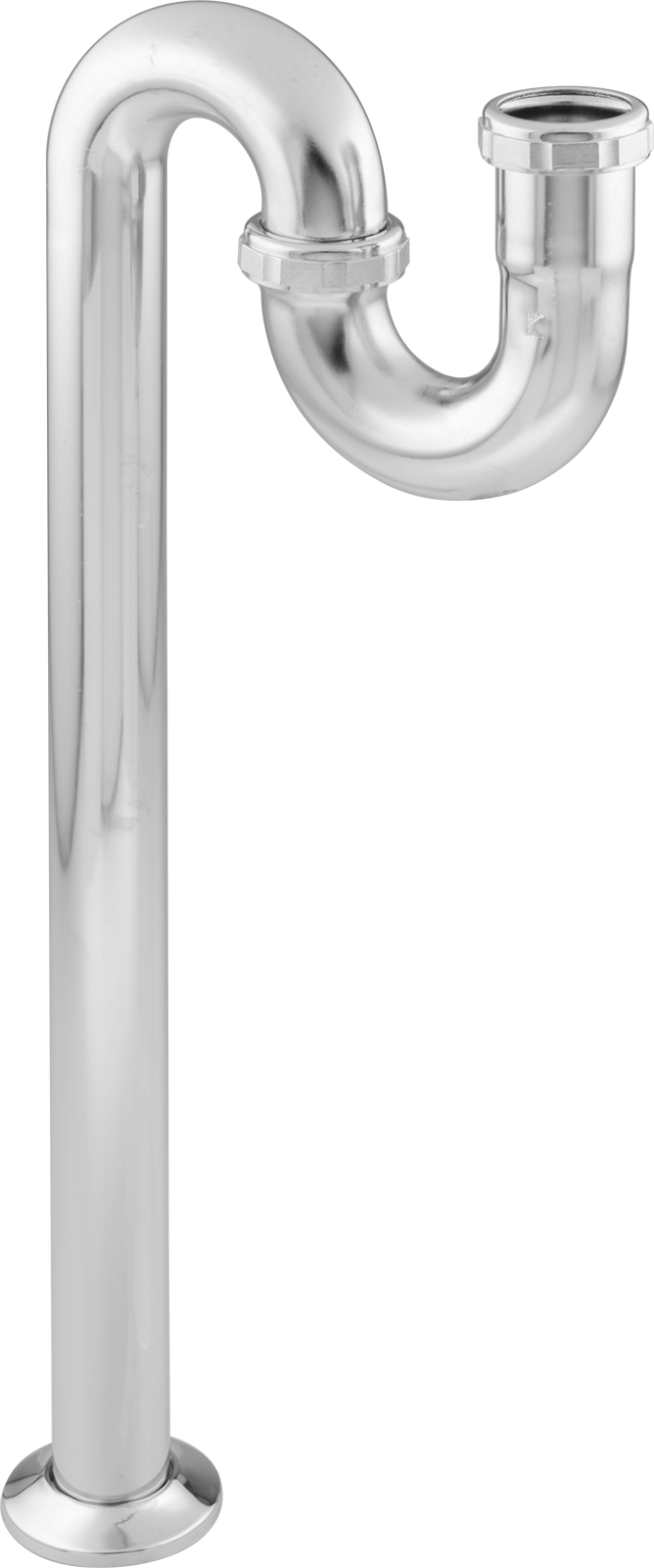 1-1/2" Dış Çaplı Krom Kaplı Pirinç Lavabo Tahliye S-Sifonu
