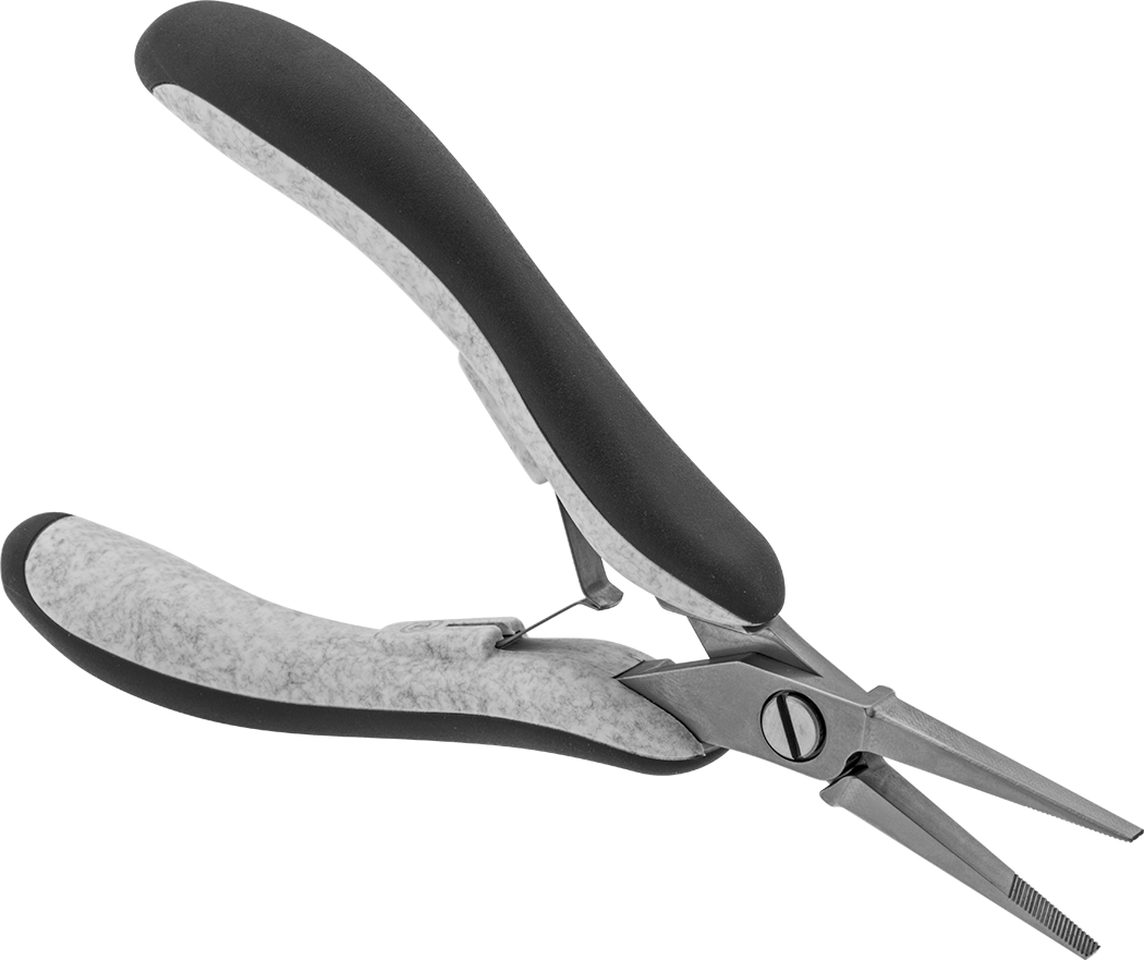 Hassas Kontrol Uzun Burunlu Pense, Geniş Burunlu ve Tırtıklı Çeneli, 5-1/2" Toplam Uzunluk