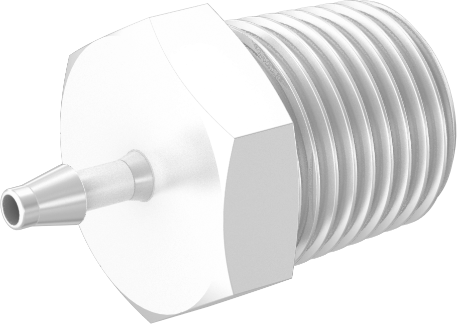 Hava ve Su için Sıkı Sızdırmaz Dikenli Boru Bağlantı Parçası, Naylon Adaptör, 1/16" Boru İç Çapı x 1/8 NPT Erkek için