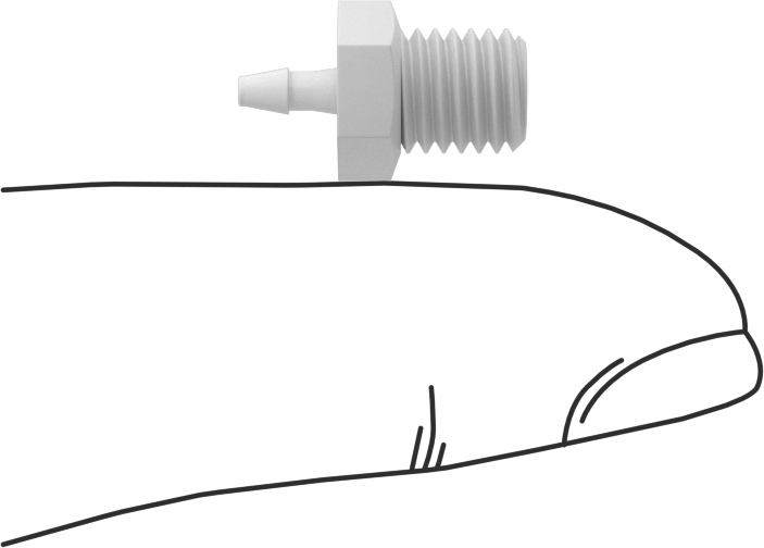 Hava ve Su için Sıkı Sızdırmaz Dikenli Boru Bağlantı Parçası, Naylon Düz Adaptör, 1/16“ Boru İç Çapı x 1/4”-28 Erkek