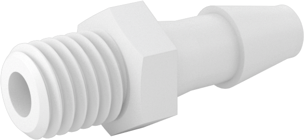 Hava ve Su için Sıkı Sızdırmaz Dikenli Boru Bağlantı Parçası, Naylon Düz Adaptör, 5/32“ Boru İç Çapı x 1/4”-28 Erkek
