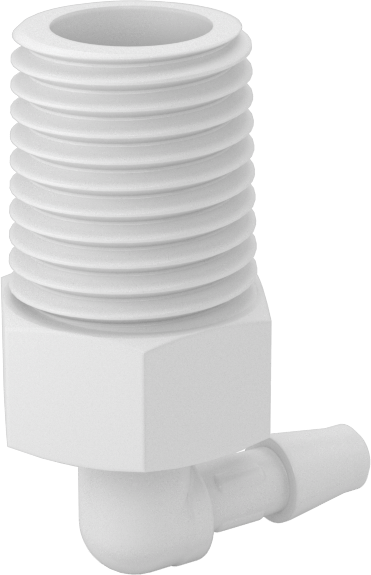 Hava ve Su için Sıkı Sızdırmaz Dikenli Boru Bağlantı Parçası, Naylon 90 Derece Adaptör, 5/32" Boru İç Çapı x 1/4 NPT Erkek