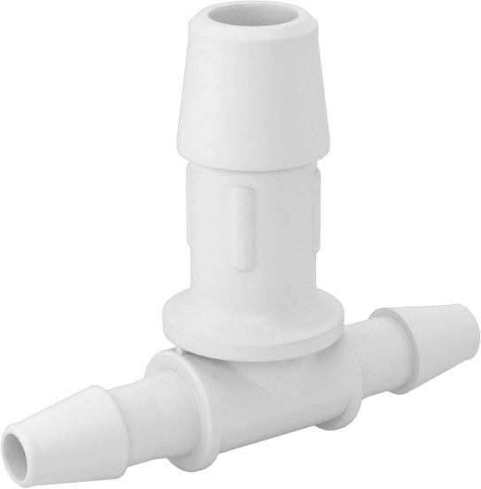 Hava ve Su için Sıkı Sızdırmaz Dikenli Boru Bağlantı Parçası, 1/8“ x 1/4” Boru İç Çapı için Naylon T Redüktör, Beyaz