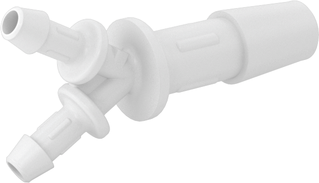 Hava ve Su için Sıkı Sızdırmaz Dikenli Boru Bağlantı Parçası, 1/4“ x 1/8” İç Çaplı Boru için Naylon Y Redüktörü, Beyaz