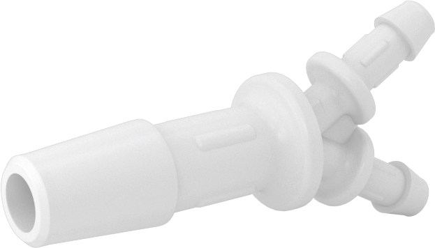 Hava ve Su için Sıkı Sızdırmaz Dikenli Boru Bağlantı Parçası, 1/4“ x 1/8” İç Çaplı Boru için Naylon Y Redüktörü, Beyaz