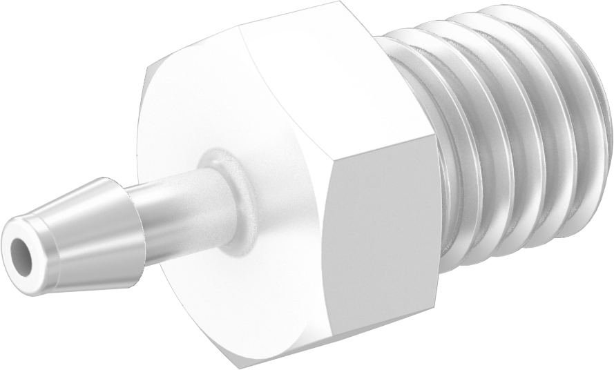 Hava ve Su için Sıkı Sızdırmaz Dikenli Boru Bağlantı Parçası, Naylon Adaptör, 1/16" Boru İç Çapı x M5 x 0,8 mm Erkek için