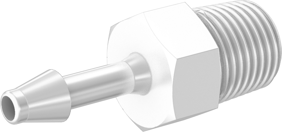 Hava ve Su için Sıkı Sızdırmaz Dikenli Boru Bağlantı Parçası, Naylon Adaptör, 5/32" boru iç çapı x 1/8 NPT erkek için