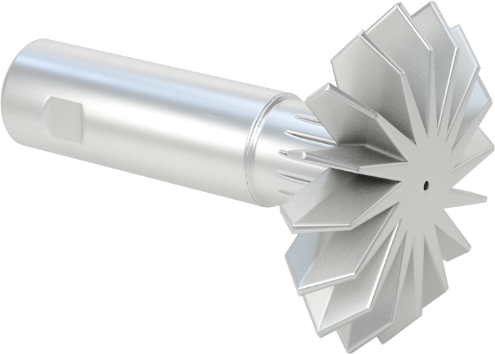 Yüksek Hızlı Çelik Çift Pahlı Uçlu Freze, 90 Derece Kesme Açısı, 2-1/4“ Freze Çapı x 1/2” Kalınlık