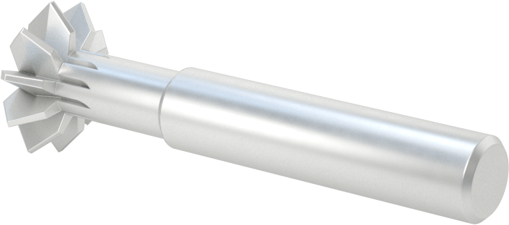 Yüksek Hızlı Çelik Çift Pahlı Uçlu Freze, 90 Derece Kesme Açısı, 3/4“ Freze Çapı x 1/4” Kalınlık