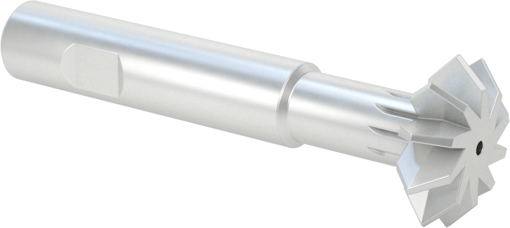 Yüksek Hızlı Çelik Çift Pahlı Uçlu Freze, 90 Derece Kesme Açısı, 3/4“ Freze Çapı x 1/4” Kalınlık